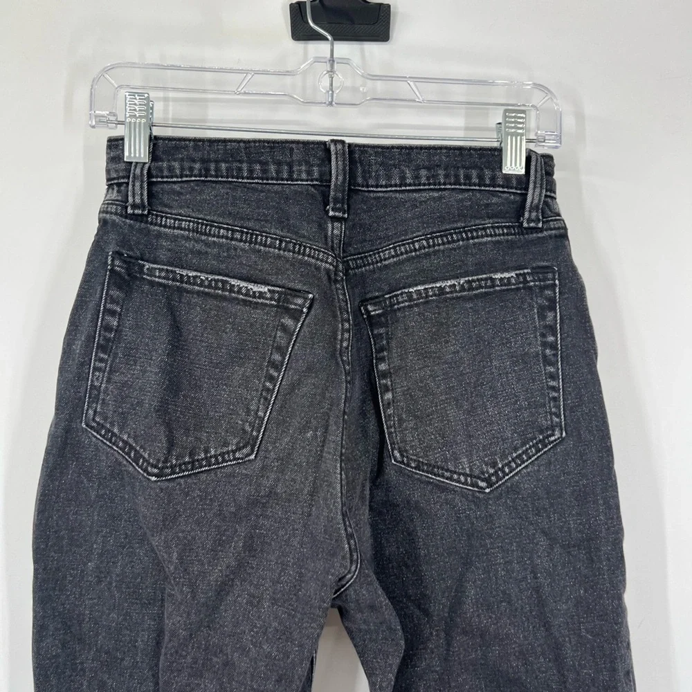 Abercrombie & Fitch Curve Love The Ankle Straight Jeans Ultra High Rise Black